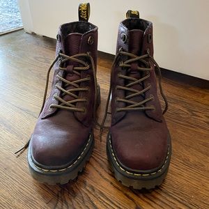 Size 7 Women’s Purple Doc Martens- Rare with yellow laces.